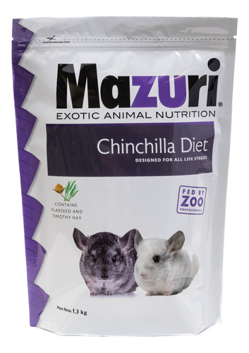 Alimento Para Chinchilla Mazuri 4 Bolsas Cada Una Con 1.3kg