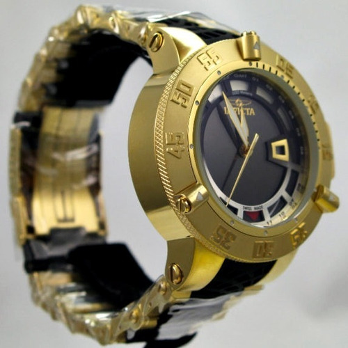 Relógio Masculino Original Dourado Esportivo Grande Nf