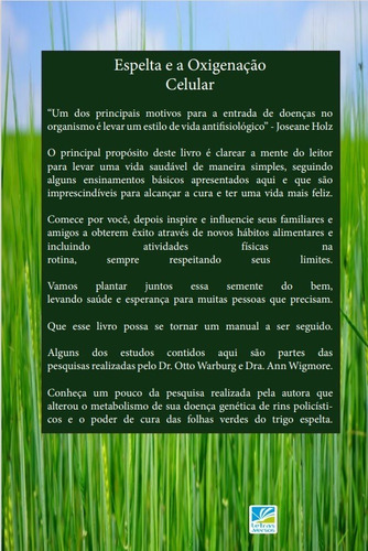 Livro - A Espelta E A Oxigenação Celular