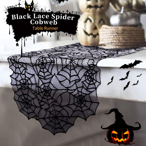 Juego De Manteles De Mesa Con Diseño De Telaraña Y Telaraña