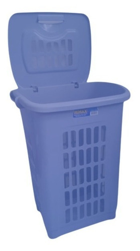 Imagen 2 de 3 de Cesta Cuadrada P/ropa Azul Pastel 50lt 4239 Rimax C. Xavi
