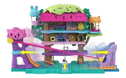 Set De Juego Polly Pocket Casa De Aventuras Del Árbol