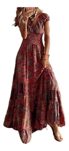 Vestidos Elegantes Largos Vintage Maxi Casual Mujer Verano