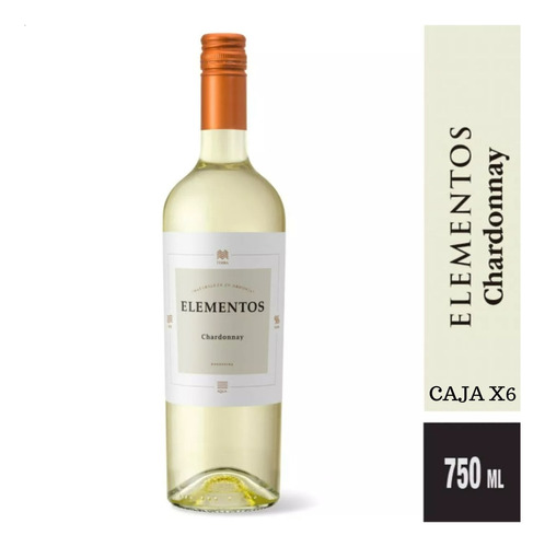 Vino Blanco Elementos Chardonnay - Caja X6