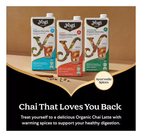 Yogi Tea, Chai Latte Orgánico, Concentrado De Té Rooibos