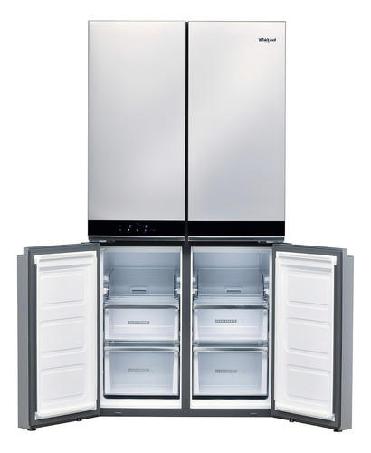 Refrigerador de aço inoxidável Whirlpool French Door WRQ551SNJZ com freezer 594L