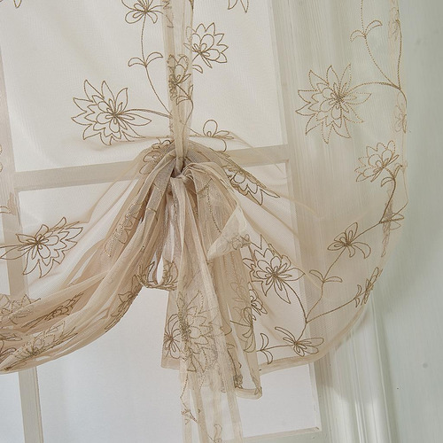 2 Cortina Cortina Cortina Shirred Cortina Flores (117x160cm)