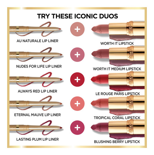 Lápiz Delineador De Labios L'oreal Paris Colour Riche 721 Fo