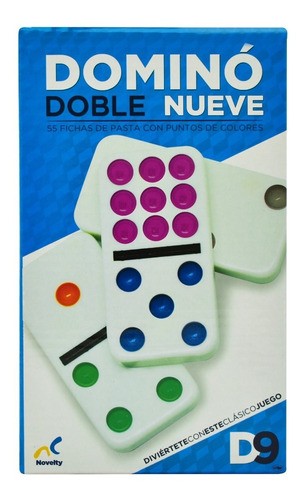 Domino Doble Nueve 55 Fichas De Pasta Novelty