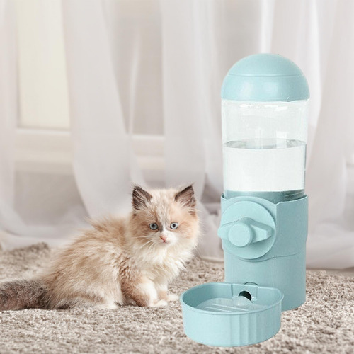 Bebedero De Agua Para Mascotas Automático 500 Ml Azul