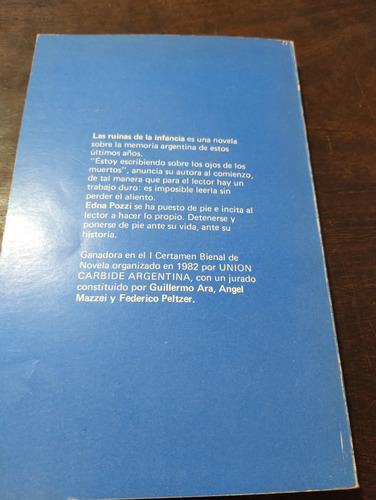 Edna Pozzi. Las Ruinas De La Infancia. Ed. Galerna. Olivos (Usado)