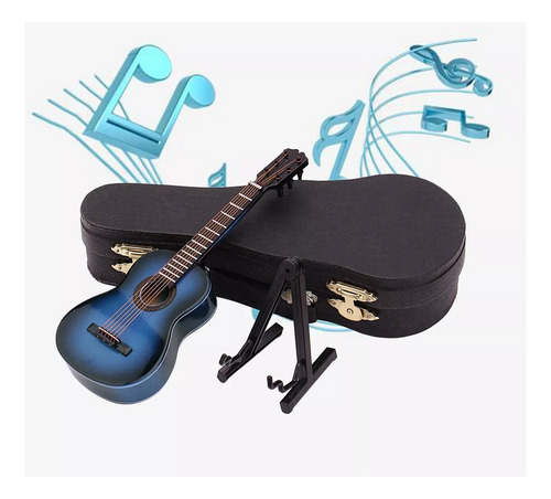 Modelo De Miniguitarra Con Soporte Y Funda, Colección De