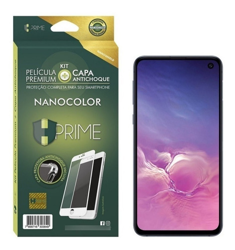 Kit Nanocolor Hprime Pelicula + Capa Galaxy S10e 5.8 Preto