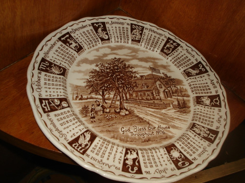 Plato De Porcelana Alfred Meakin Made In England  Dibujo 