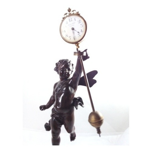 Raro Relógio De Mesa Pendulete Francês Assinado Art Nouveau (Usado)