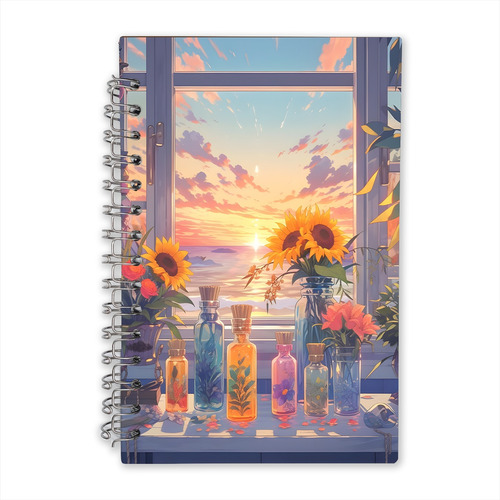 Libreta Bullet Journal Flores Notebook Girasol