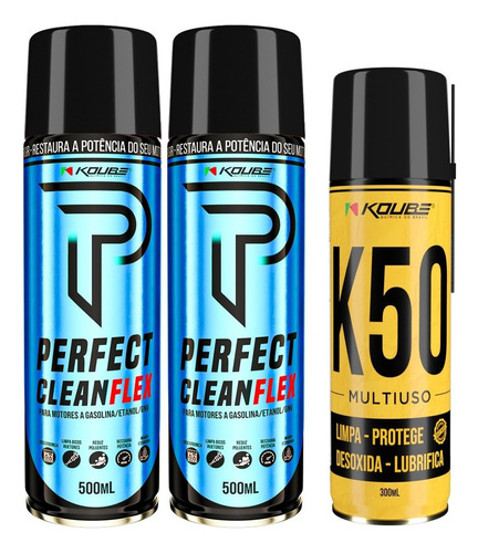 Kit 2 Perfect Clean Flex + Óleo Desengripante K50 Multiuso