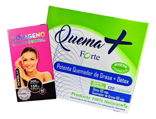 Quema+ Forte Quemador De Grasa + Detox Producto 100% Natural