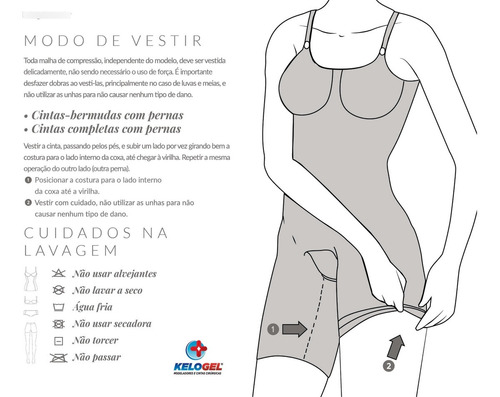 Modelador Curto Com Colchete Cor Preto Kelogel