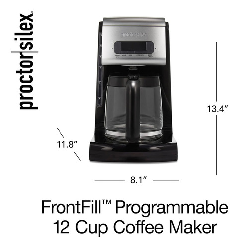 Cafetera Proctor Silex De 12 Tazas Digital Programable Front (Reacondicionado)