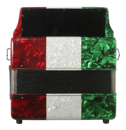 Moretti Verona Acordeón Botones Tono Fa Estuche Y Correas Color Verde