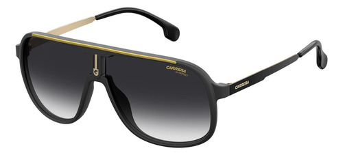 Lentes De Sol Carrera 1007/s 2m2/9o Iconic Bridge Pilot 62mm Negro/dorado/gris Diseño Clásico Contrastado Gafas Originales Unisex Hombre Mujer