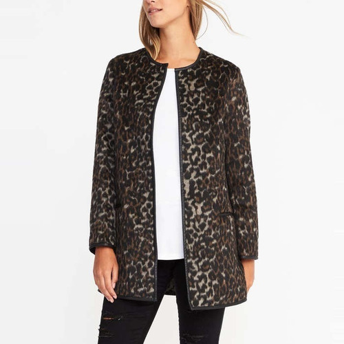 Saco Buzo Cardigan De Dama Animal Print Leopardo Old Navy