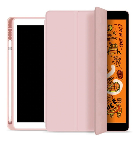 Capa Smartcase P/ iPad 8ª Geração C Suporte Para Pencil Rose