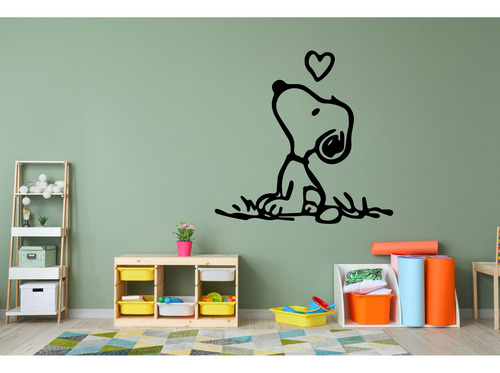 Vinil Decorativo Snoopy Corazón Pegatinas Infantil