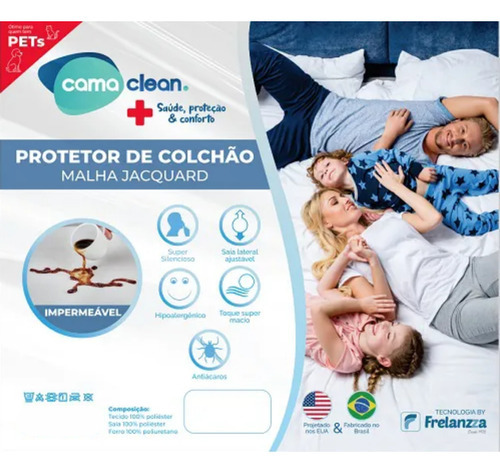 Protetor De Colchão Impermeável Malha Jacquard Solteiro Cor Branco