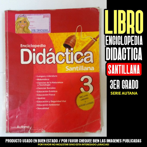 Libro Enciclopedia Didactica Santillana / 3er Grado ¡oferta!