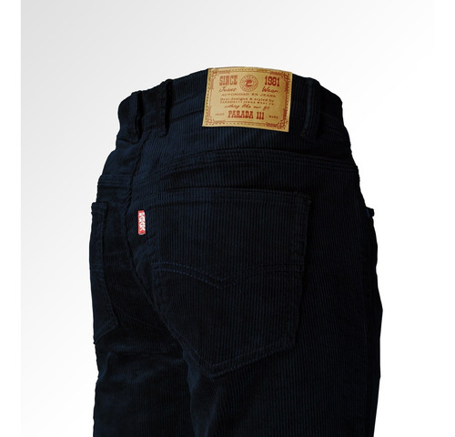 Parada 111 - Pantalon Cotelé Recto Azul