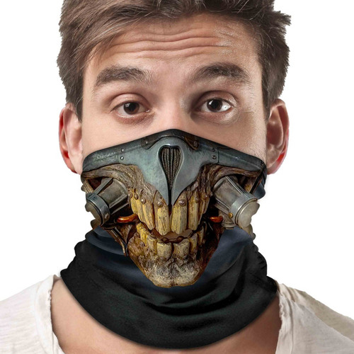 Bandana Balaclava Vilao Proteção Moto Ciclismo Metal 02