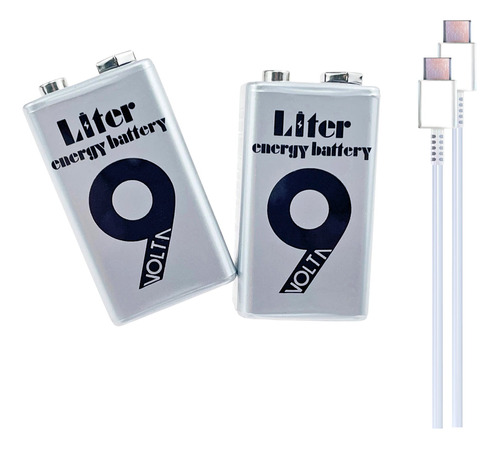 Batería Pila 9v Recargable Por Puerto Usb 1200mah 6f22