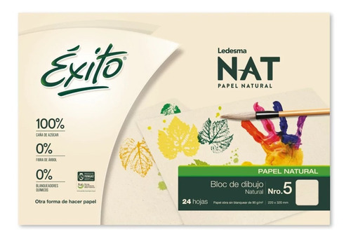 Blocks De Dibujo Nº5 Nat Ecológico 24 Hojas Color Natural