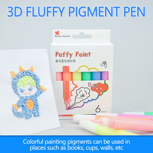 Canetas De Desenho De Pipoca Diy Puffy Pen Puffy 3 Dart Safe