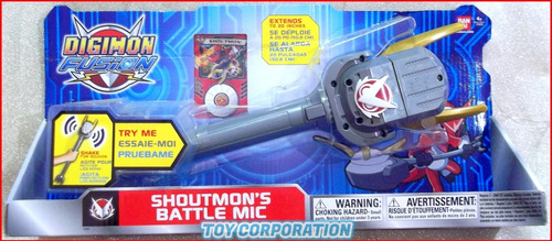 Shoutmon's Battle Mic Espada Digimon Fusion Con Sonidos 50,8