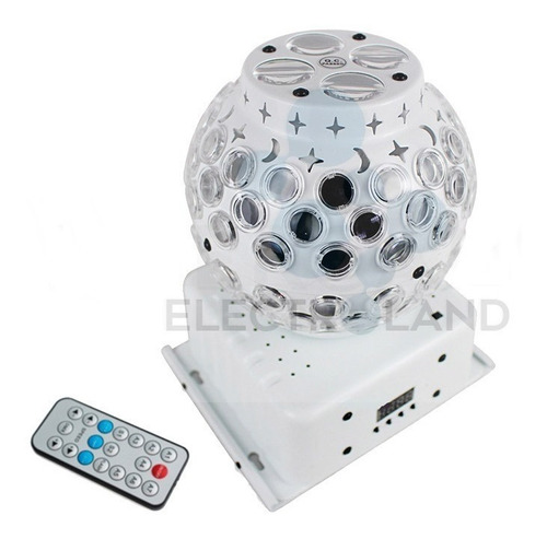 Bola Led Giratoria 360° Gobos Dmx Rgbw Audioritmica Disco