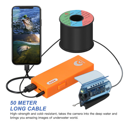 Cámara De Pesca Submarina De 1080p Con Aplicación Control Fi