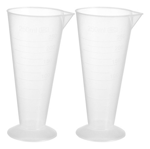 Juego De 2 Vasos Medidores Triangulares De Plástico Blancos,