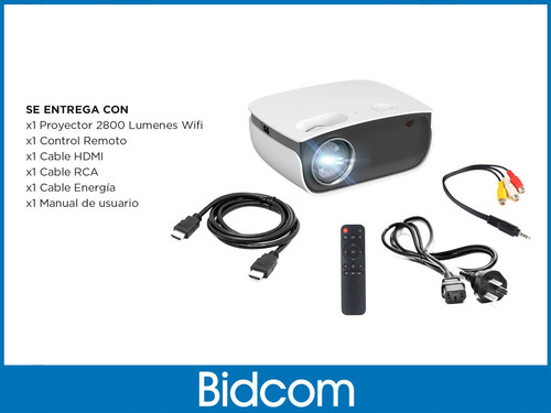 Imagen 8 de 10 de Mini Proyector Gadnic Full Hd 2800 Lumenes Wifi 120 Pulgadas