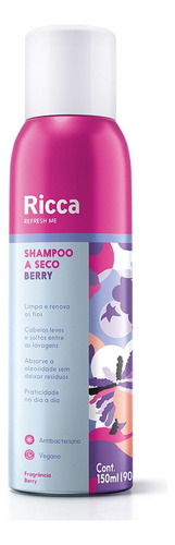 Shampoo A Seco Ricca Berry Fios Leves E Volumosos 150ml