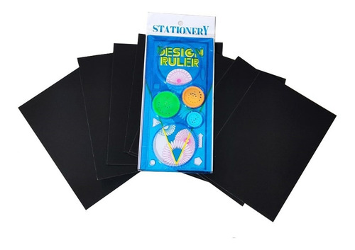 Juguete Didactico Kit De Cartas Para Dibujar Raspando Niños Color Azul