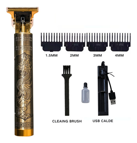 Maquina Para Cortar Cabello Rasuradora Perfiladora Cortadora Color Amarillo