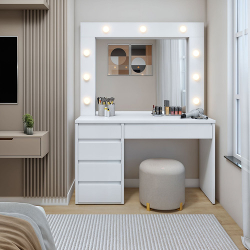 Penteadeira Camarim 100% Mdf 184 X 136cm Anne Wt