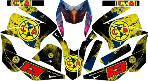 Stickers Para Dm250 Azul America