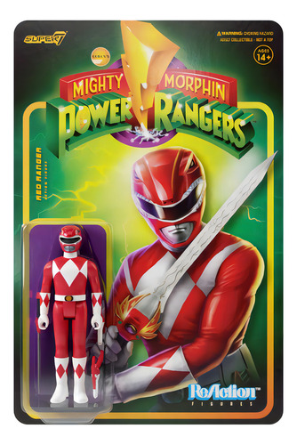Reaction Power Rangers Red Ranger - Super 7