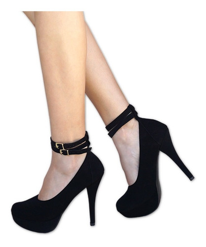 Imagem 2 de 6 de Sapato Scarpin Meia Pata Preto Salto Alto Fino Festa Eventos