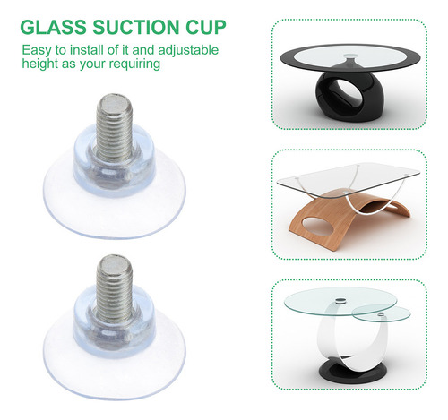 Ventosa De Mesa Con Tornillo De Vidrio Anticolisión, 8 Unida