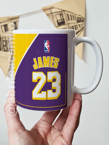 Taza Los Ángeles Lakers 23 Lebron James Cerámica Import Orca